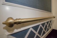 Satin Muntz Tubular with Finial Ends